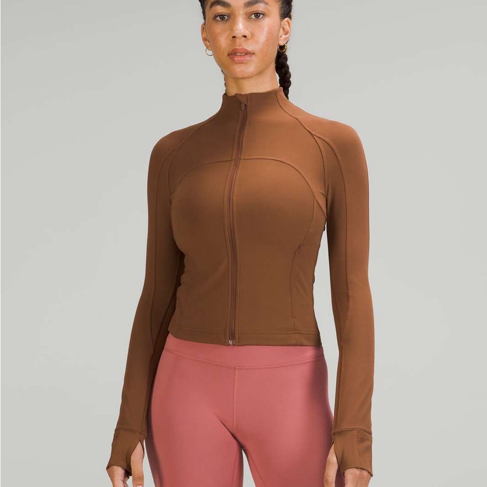 Lululemon Nulu Cropped Define Jacket Roasted Brown Size 8 NWT